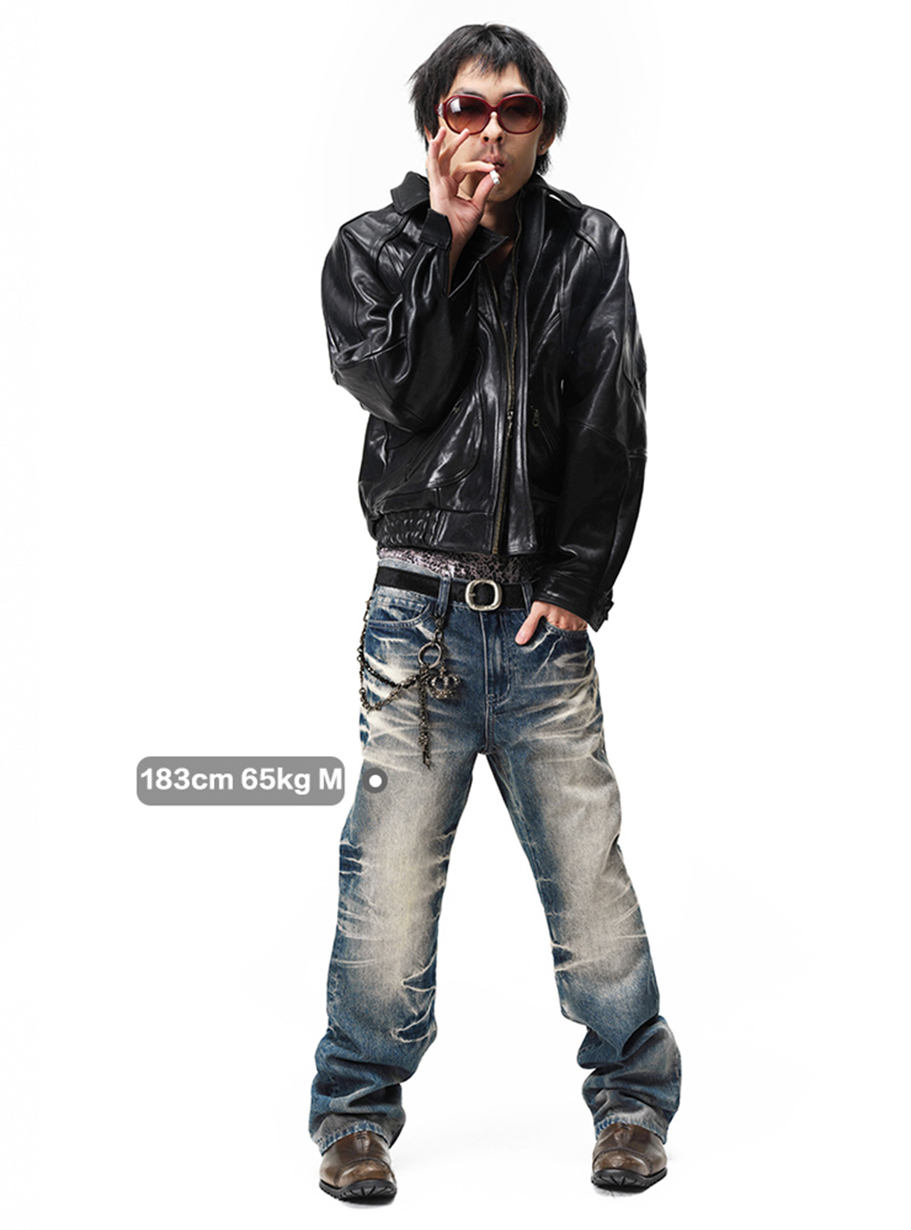 Distressed Vintage Blue Denim Pants | BCAESAR