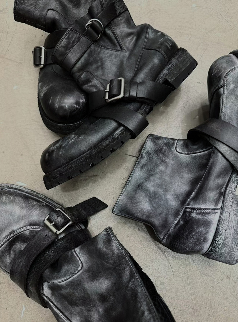 jcaesar studio エンジニアブーツ　ブーツ Frosted Leather Engineer Boots - BCAESAR