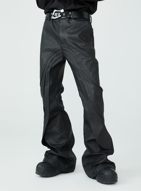 [FRKM SCD] Hand-coated Black Wax Pants