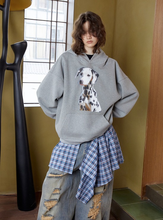 [ANTERIOR LOVED] Dalmatians print hoodie (2color)