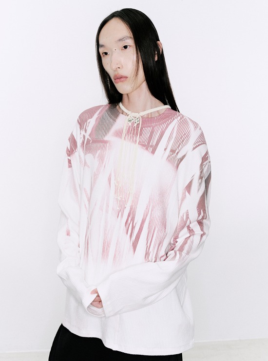 [NUTEMPEROR] Soft printed long-sleeved sweatshirt