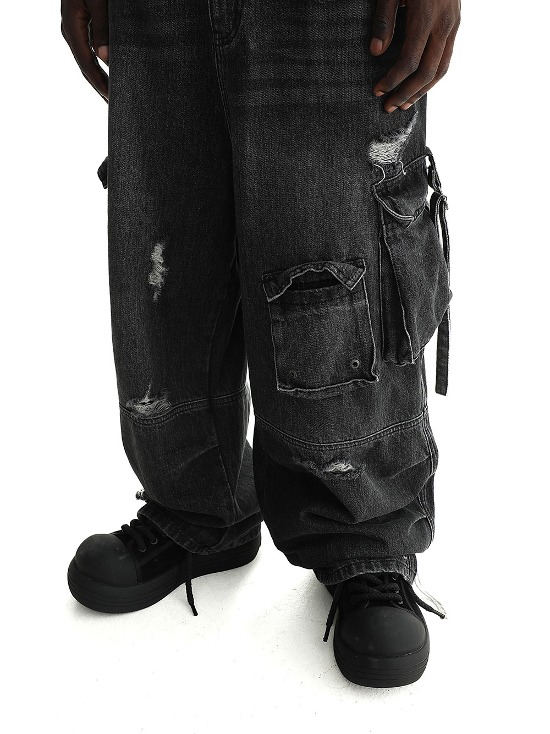 MASONPRINCE] Vintage Washed Mid-Waist Straight Jeans - BCAESAR