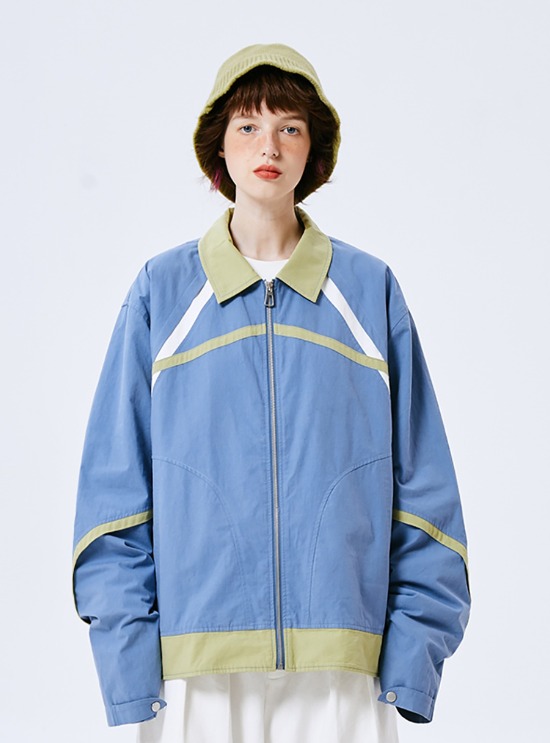 [A SQUARE ROOT] Contrast Color Bonding Short Fashion Jacket