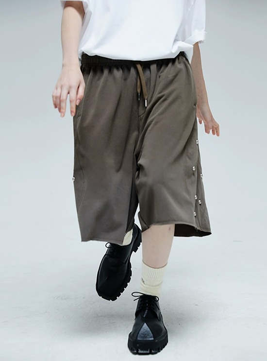 [A SQUARE ROOT] Unisex Washed Bermuda Shorts (2color)