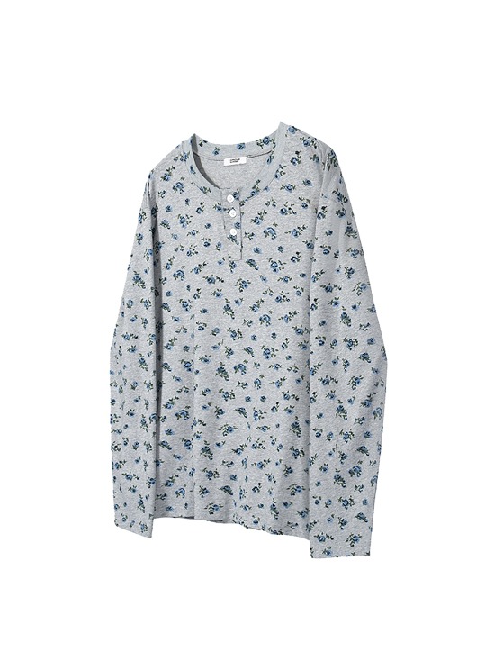 [CRICLE CAGE] Small Floral Pullover Long-Sleeved T-Shirt