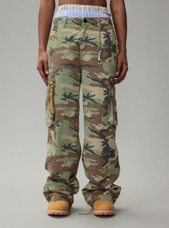 [CRICLE CAGE] Camouflage Multi-Pocket Pants