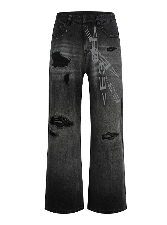 送料関税込 【NO E MOSEN】 Dragon Spine Heavy Wash Jeans no E mosen] Dragon Spine Heavy Wash Jeans - 비엑세스