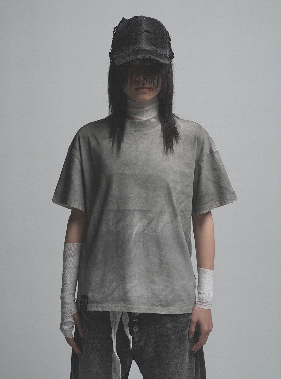 no E mosen] Old Spray Color Short Sleeve - BCAESAR