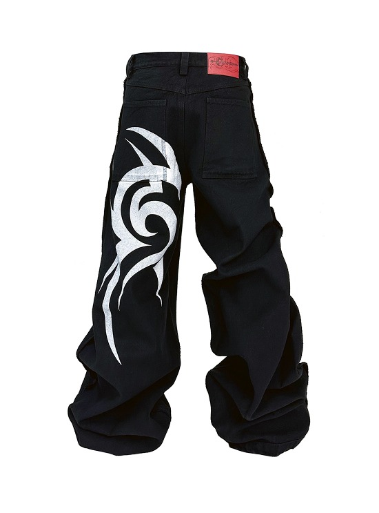 PCCVISION] 3MAN0N tattered leg jeans