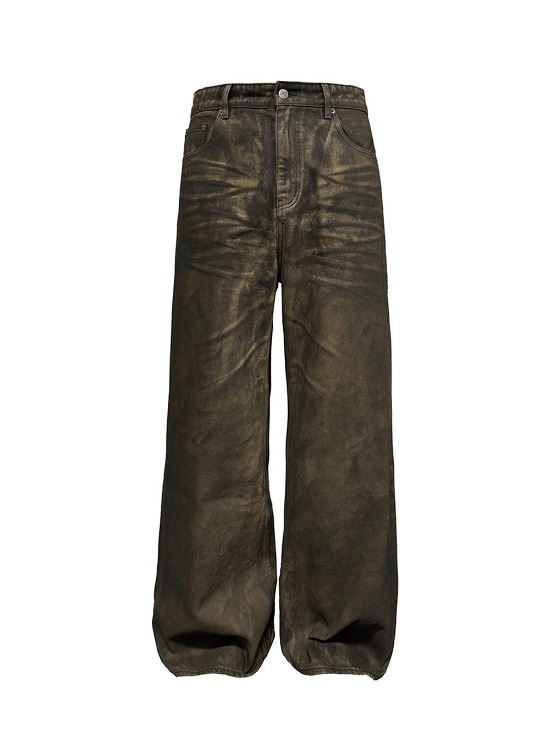 パンツ jcaesar mud dyeing destoryed denim JCAESAR] MUD DYEING DESTORYED DENIM - BCAESAR
