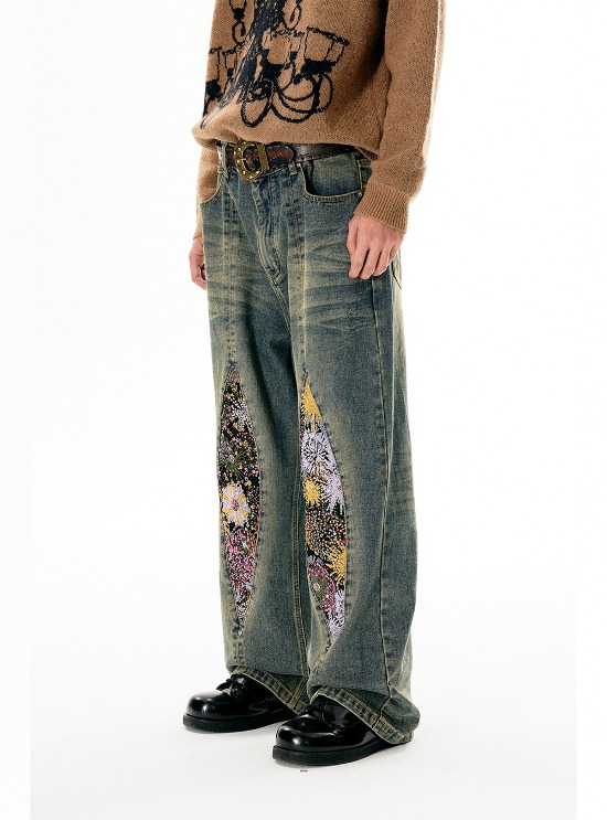 APRIORITY] Cross Stitch Jeans - BCAESAR