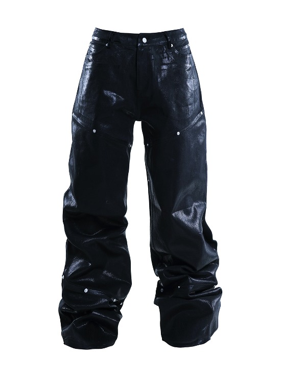 PCCVISION] 3MAN0N BAGGY BLACK PANTS｜メンズ