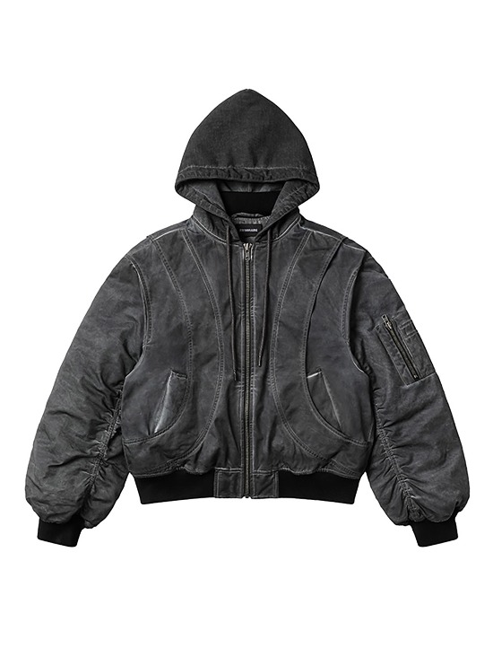 Avin Made] Washed Black Vest - BCAESAR