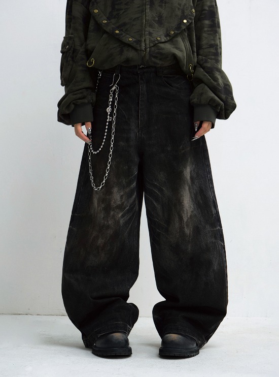 Vintage 3D Print Baggy Jeans - PEOPLESTYLE | 60% - Asian