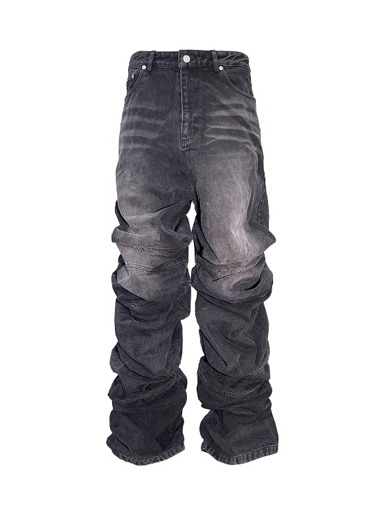 PCCVISION] Washed Tapered Loose-Fit Jeans - BCAESAR