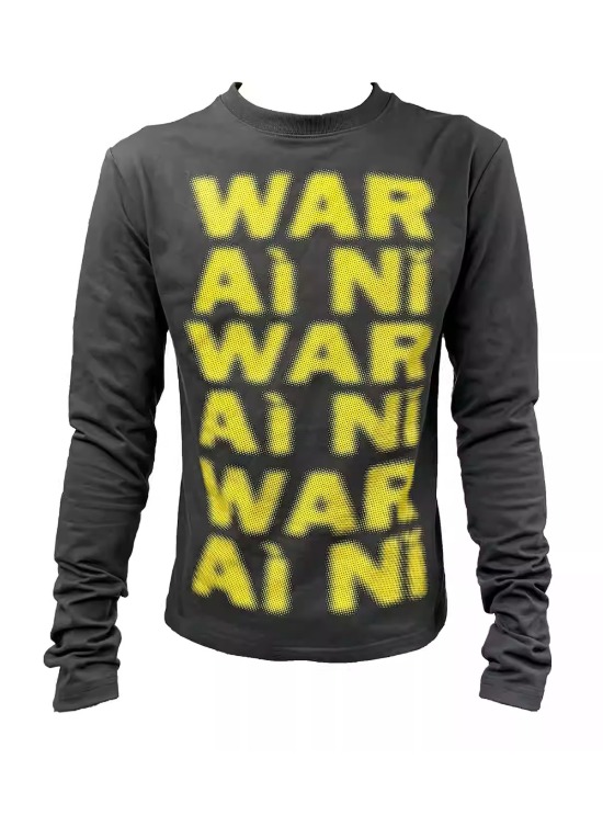 99CLUB] Hoodie with Distressed Graphic Print - BCAESAR