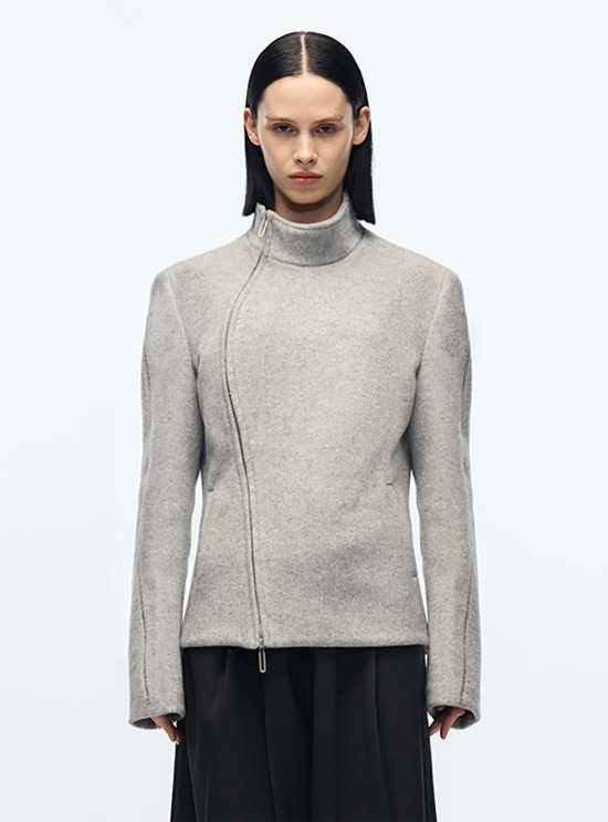 Slight Vogue] Circular Multi-Way Stand Collar Jacket - BCAESAR