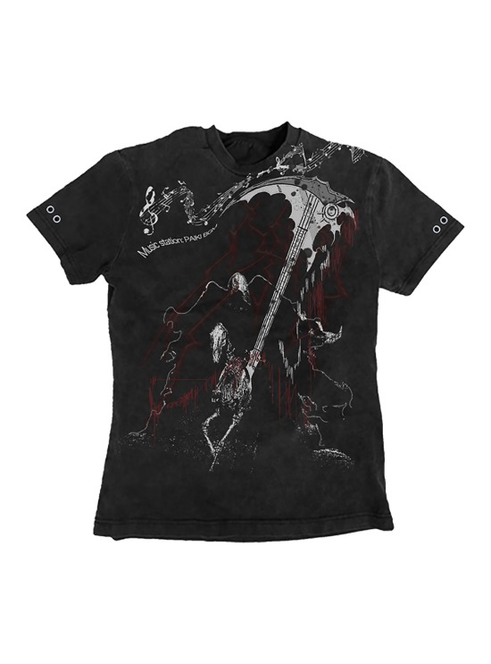 国内で当店のみ PAIKI - Triple Cross Gothic Graphic T-Shirt Triple Cross Gothic Graphic T-Shirt - BCAESAR