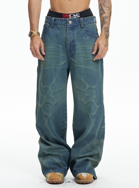 DND4DES] Y2K Chain Denim Jeans - BCAESAR