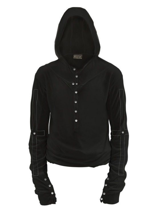 POPPROJECT] Dual-Layer Hooded PU Bomber Jacket - BCAESAR