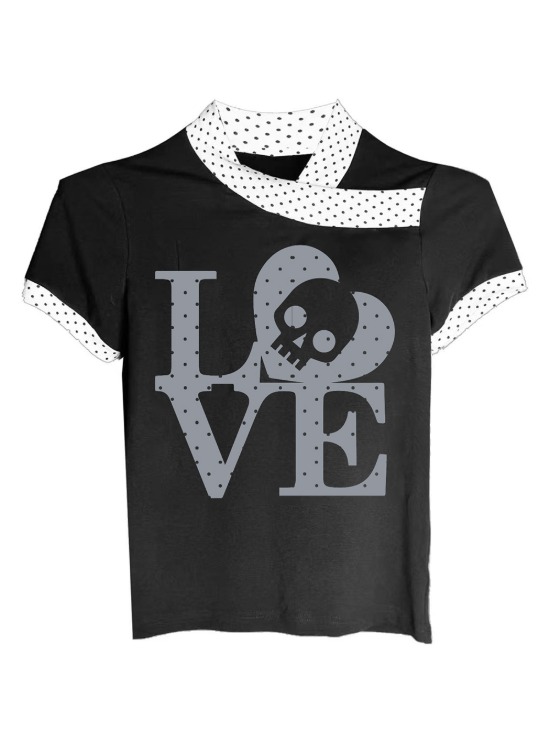 国内で当店のみ DETW - Swallowtail Hem Graphic Tee Swallowtail Hem Graphic Tee - BCAESAR