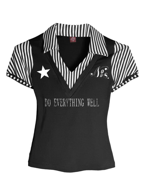 国内で当店のみ DETW - Swallowtail Hem Graphic Tee Swallowtail Hem Graphic Tee - BCAESAR