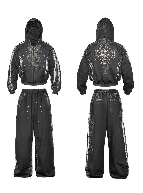 ジャケット・アウター LCE Bomber Jacket with Warning Patches LCE] Gray-Blue Bomber Jacket with Warning Patches - BCAESAR