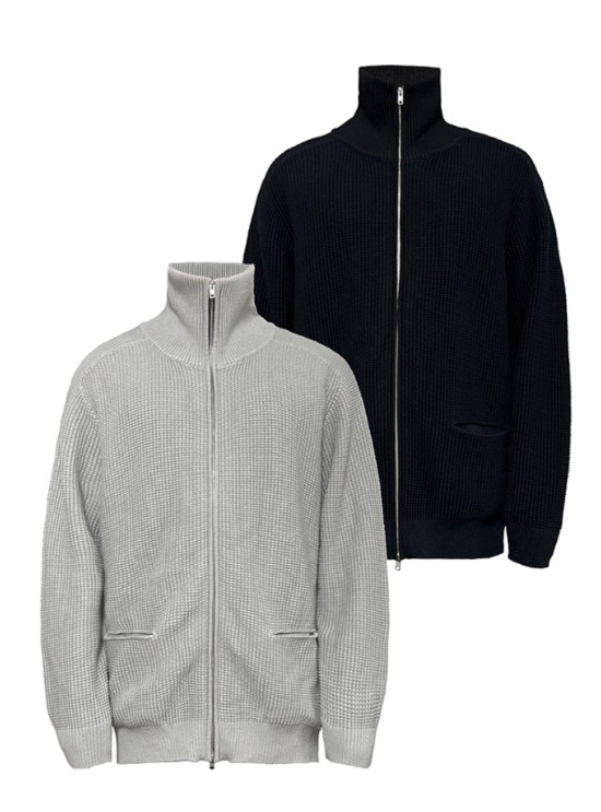 Black Checked Zipper-Jacket | BCAESAR