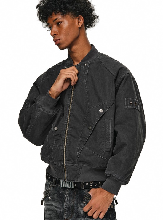 Antidote Stone-Studded Denim Jacket デニム Gemstone Buckle Denim