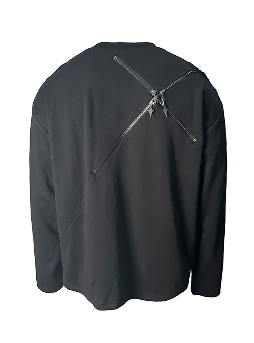 [JCAESSR] Cross-Zipper Double Layer Sweat Shirt (2color)