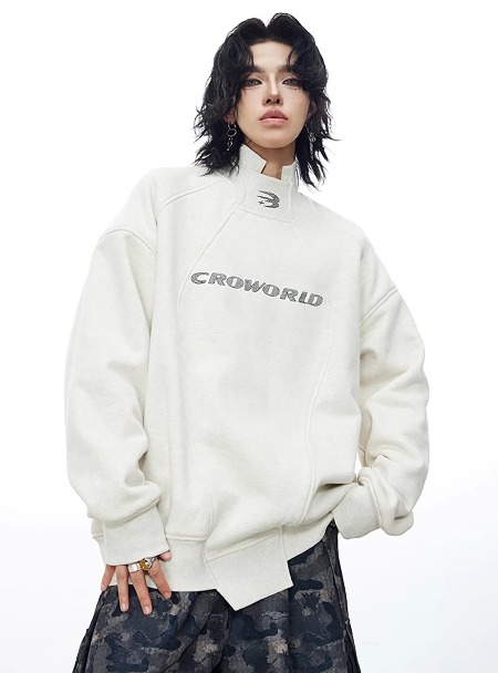 [CROWORLD] Deconstructed Pullover Sweatshirt