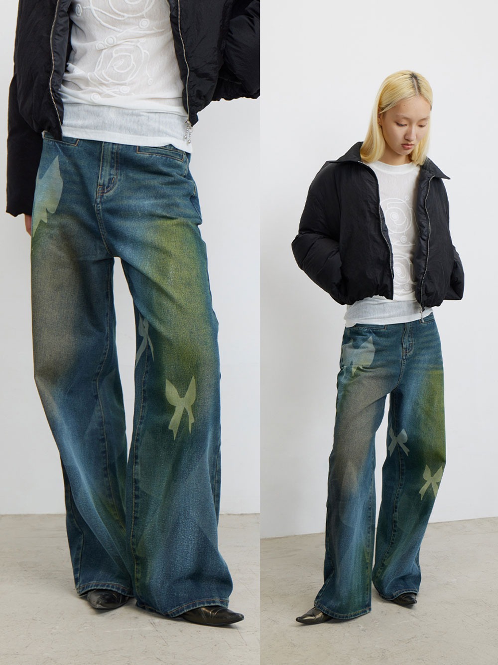 [CONP] Bowknot Painted Jeans