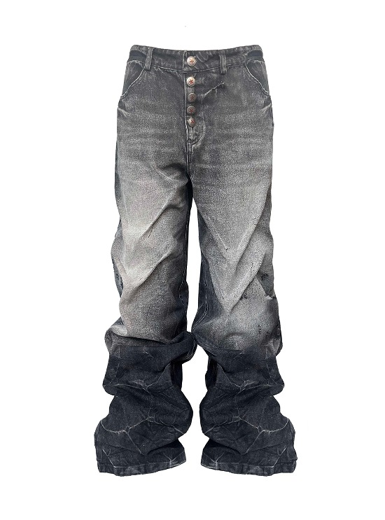 no E mosen] Dragon Spine Heavy Wash Jeans | BCAESAR