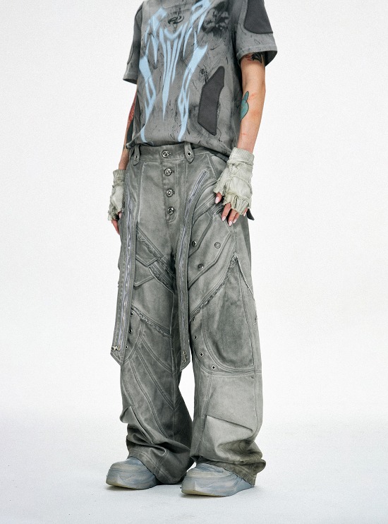 PERSONSOUL] Gray Creed Cargo Pants - BCAESAR