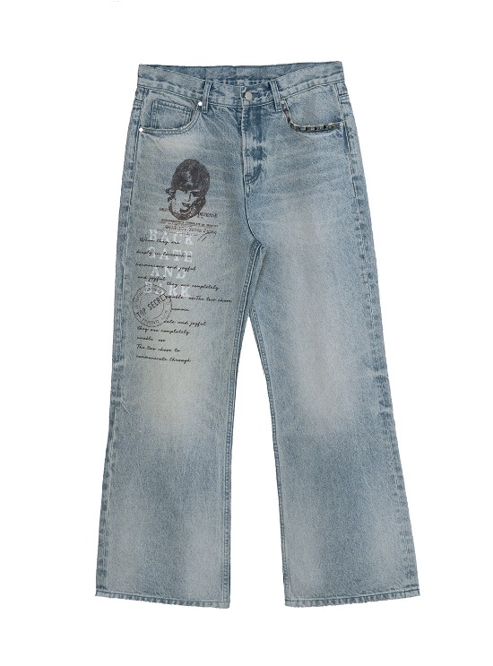 【PORTERNA】Evans flare jeans フレア Jeans - 1970 D-Bleess | ブラック/ ダークグレー