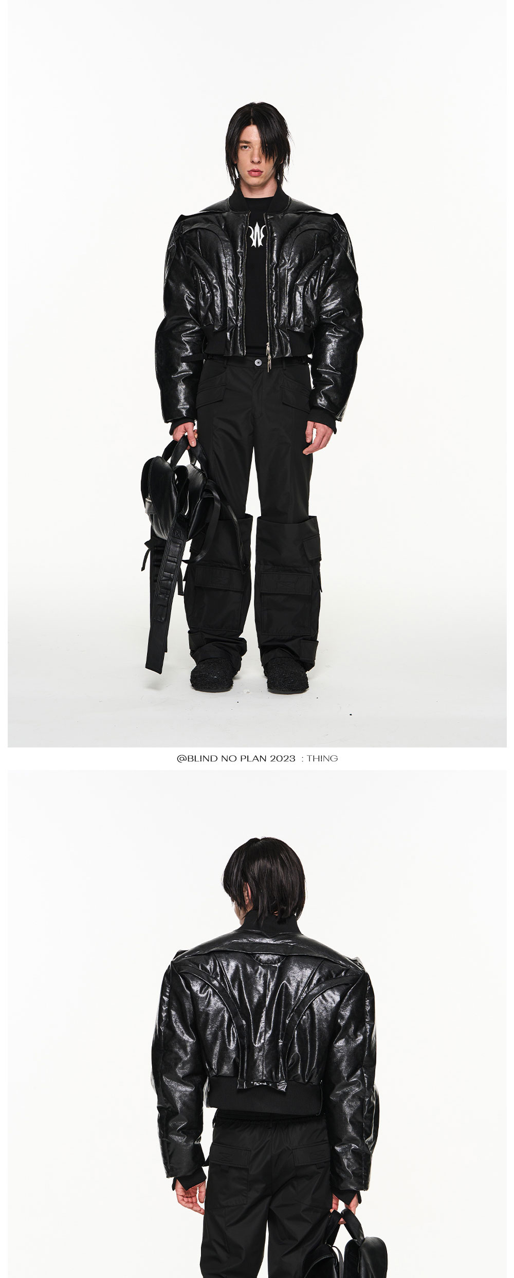 BLIND NO PLAN] Semicircular short MA-1 cotton jacket - 비엑세스