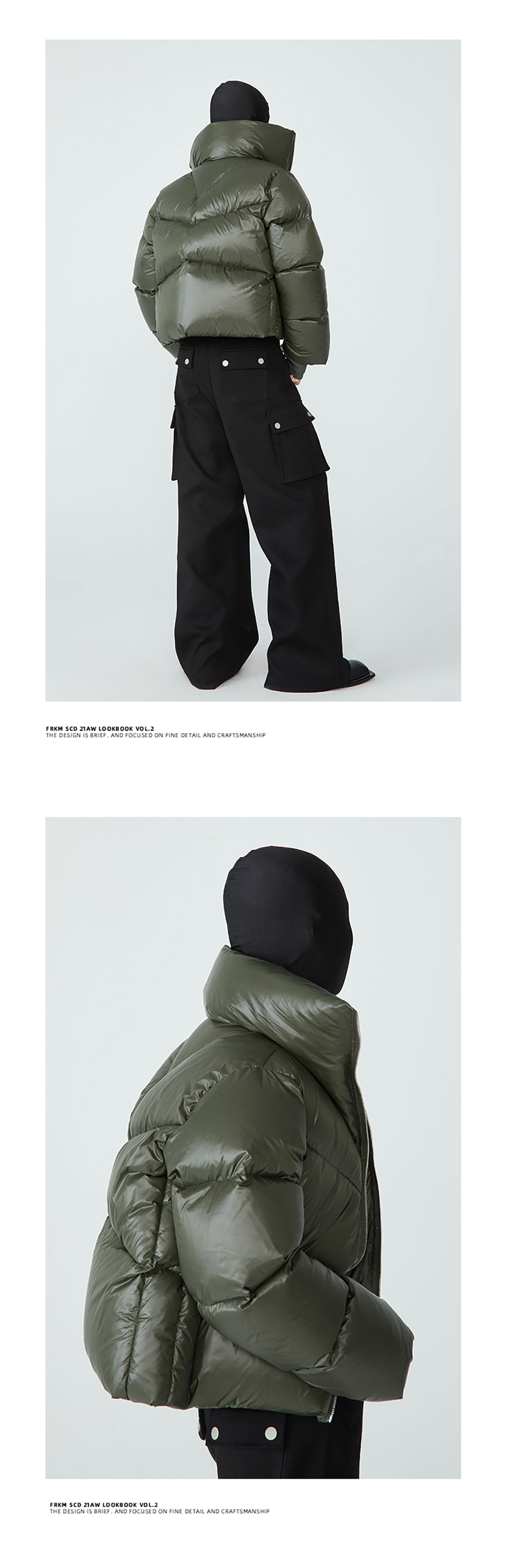 FRKM SCD] Black Unisex Short Thick Duck Down Jacket (2color) - BCAESAR
