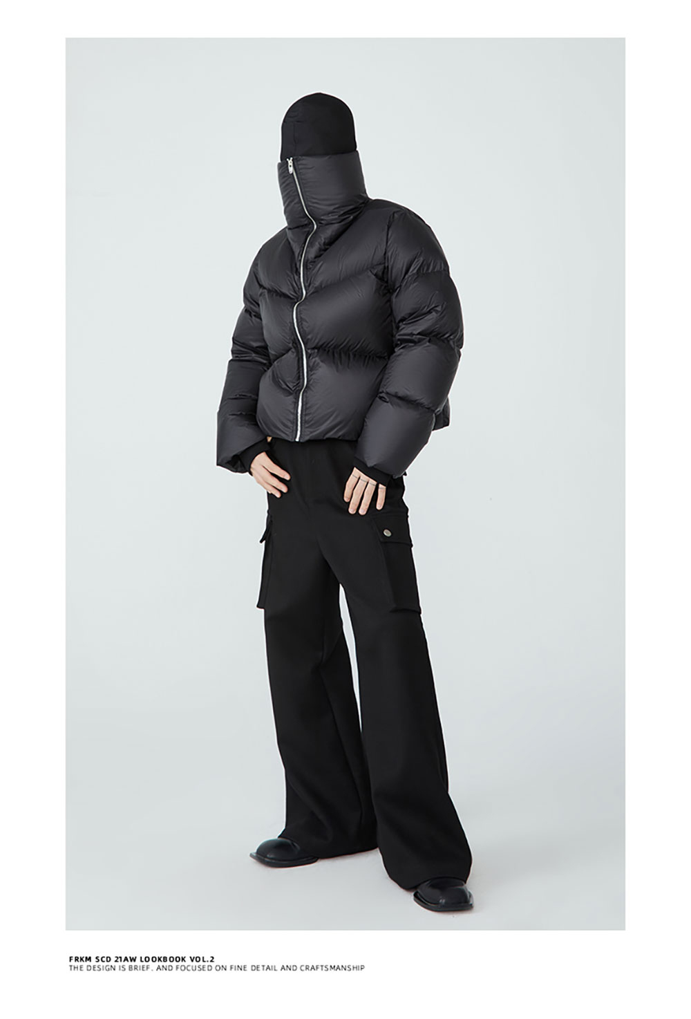 FRKM SCD] Black Unisex Short Thick Duck Down Jacket (2color) | BCAESAR