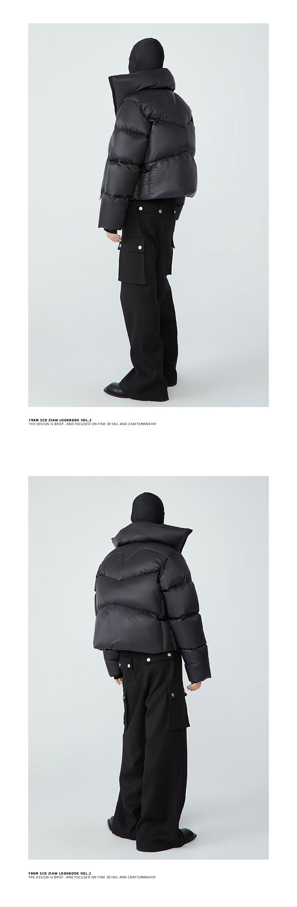 FRKM SCD] Black Unisex Short Thick Duck Down Jacket (2color) | BCAESAR