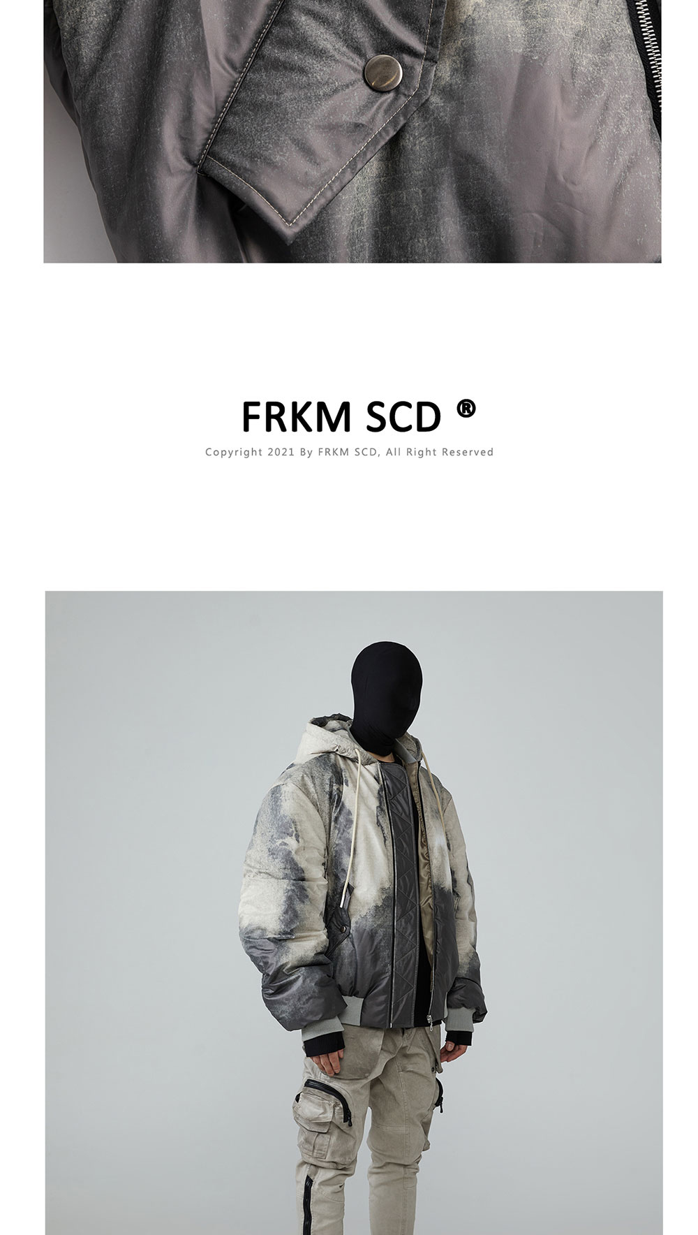 FRKM SCD - Tie Dye Silhouette Jacketリブカラー - ブルゾン