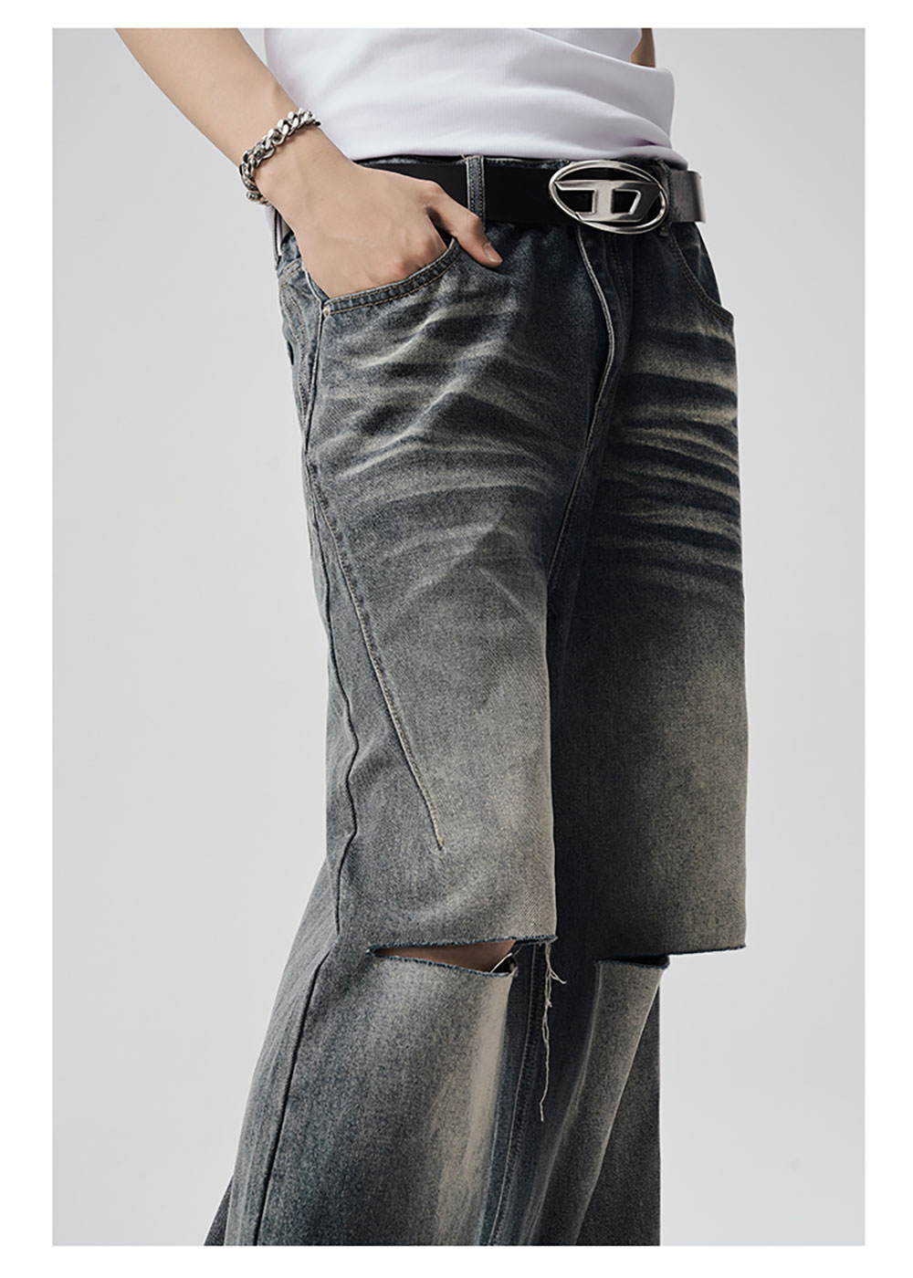 jcaesarデニム JCAESAR STUDIO Coating Wide Denim Pants | Pay ID