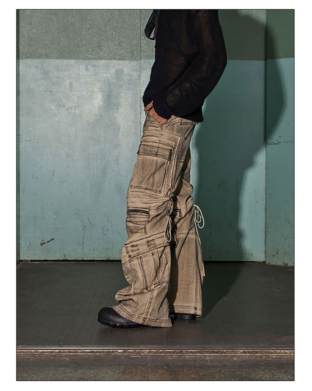 DND4DES] Vintage Drawstring Cargo Pants - BCAESAR