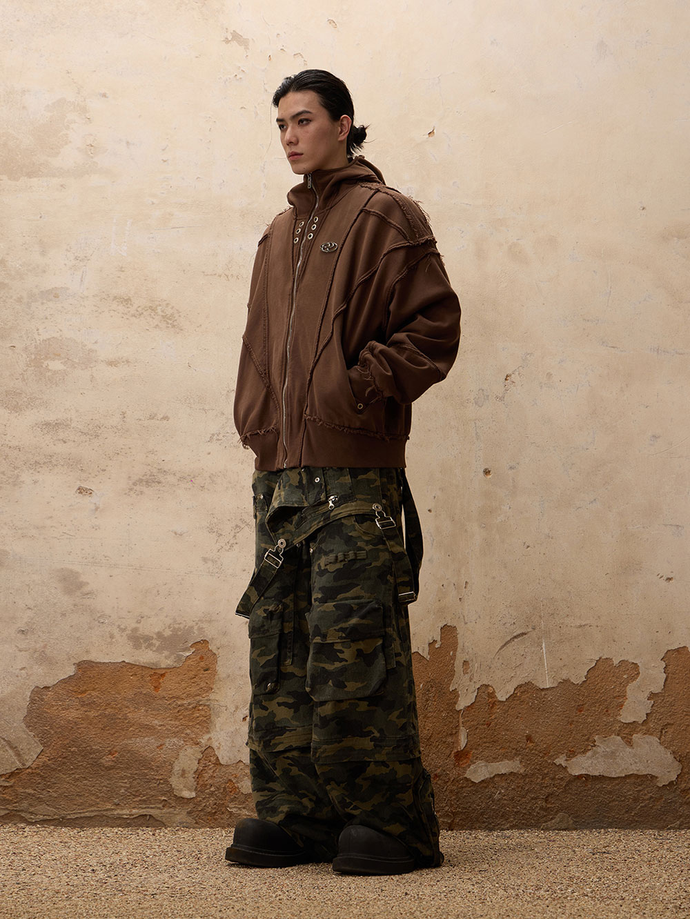 送料関税込 【PERSONSOUL】 Segmented Disassembly Hoodie PERSONSOUL] Segmented Disassembly Structure Zip Hoodie - BCAESAR