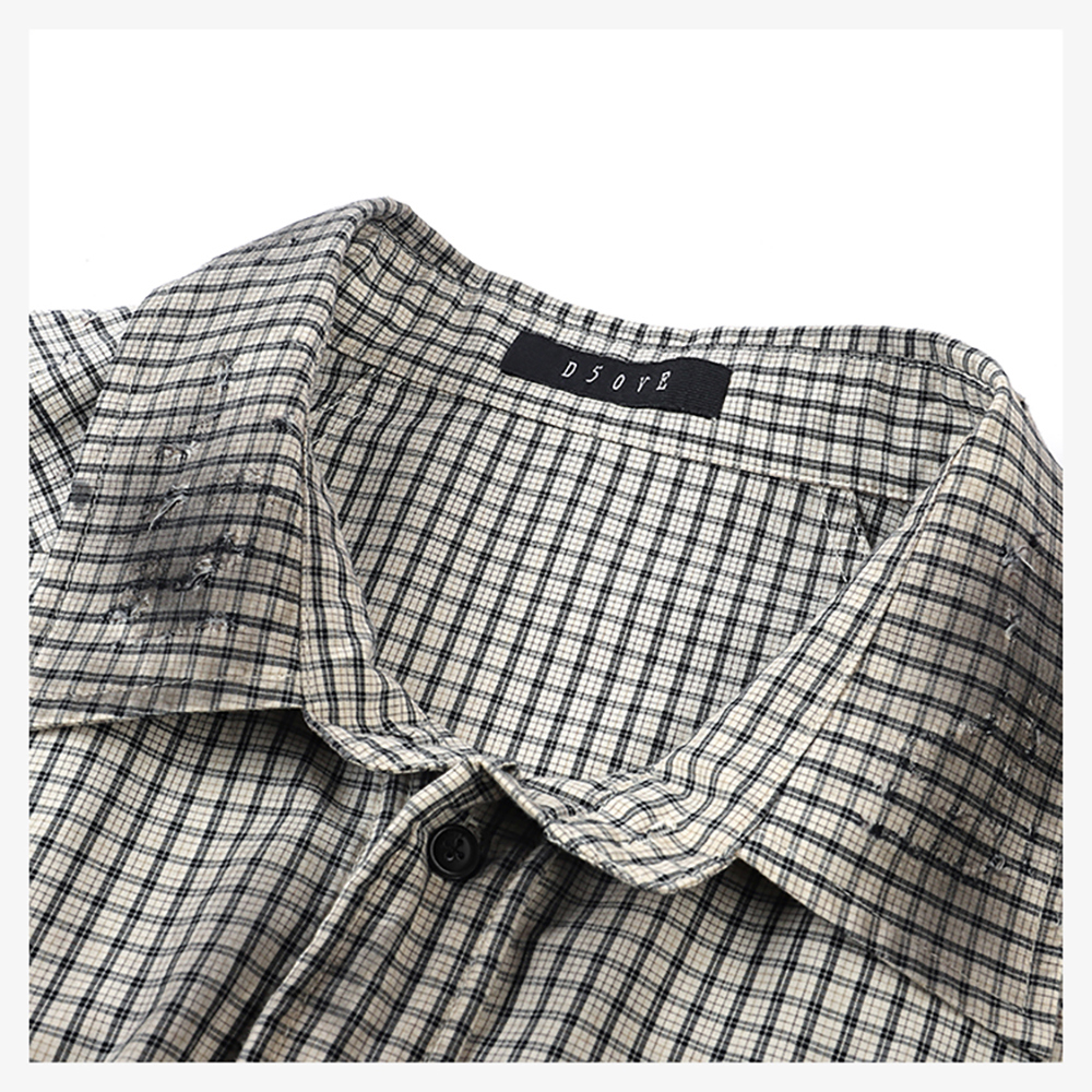 送料関税込 【D5OVE】 Distressed checkered shirt D5OVE] Distressed checkered shirt - 비엑세스