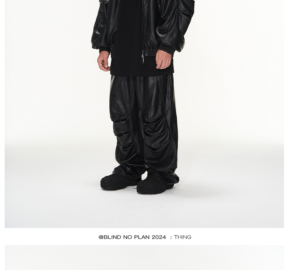 パンツ blind no plan washed zipper leather BLIND NO PLAN - ARCANA ARCHIVE