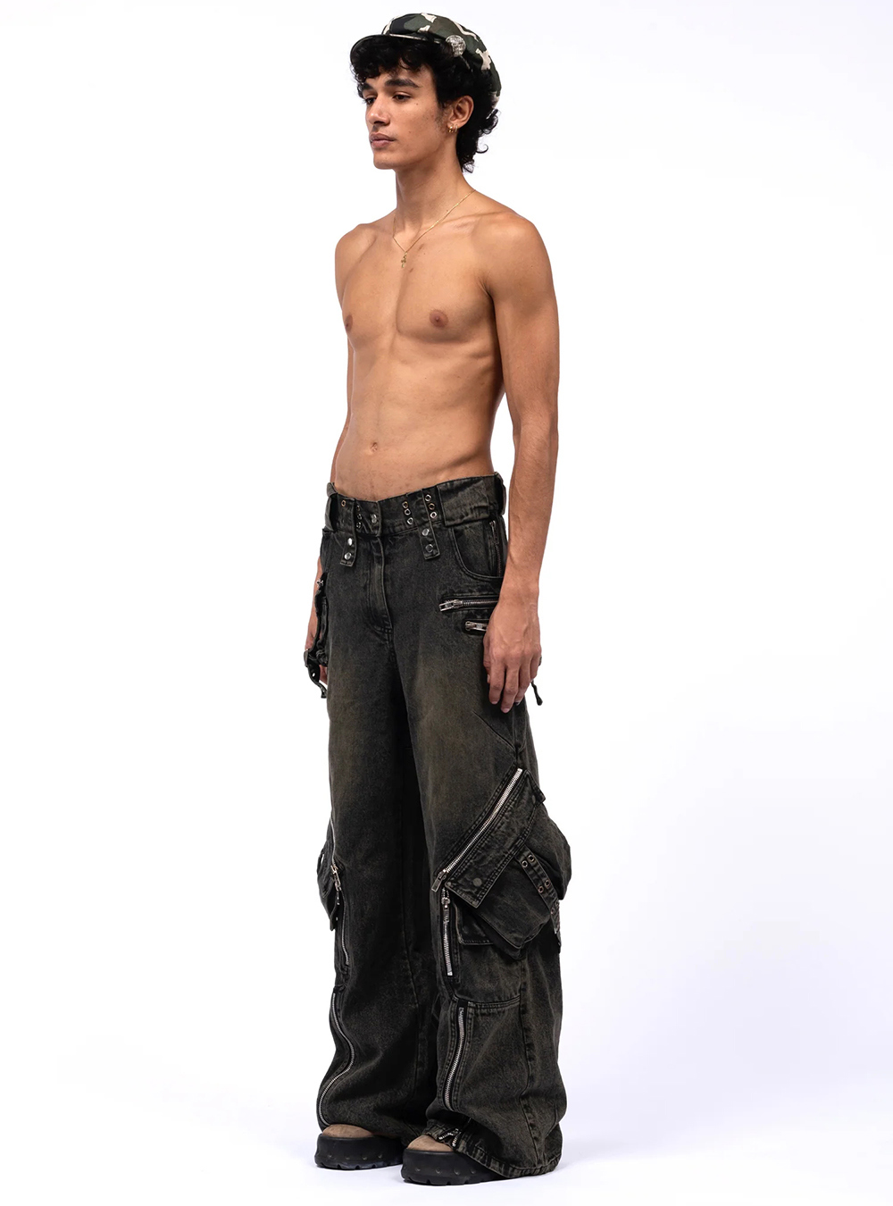 【NO/FAITH STUDIOS】Green Black Used Cargo WAVE CARGO GREEN – NO/FAITH STUDIOS