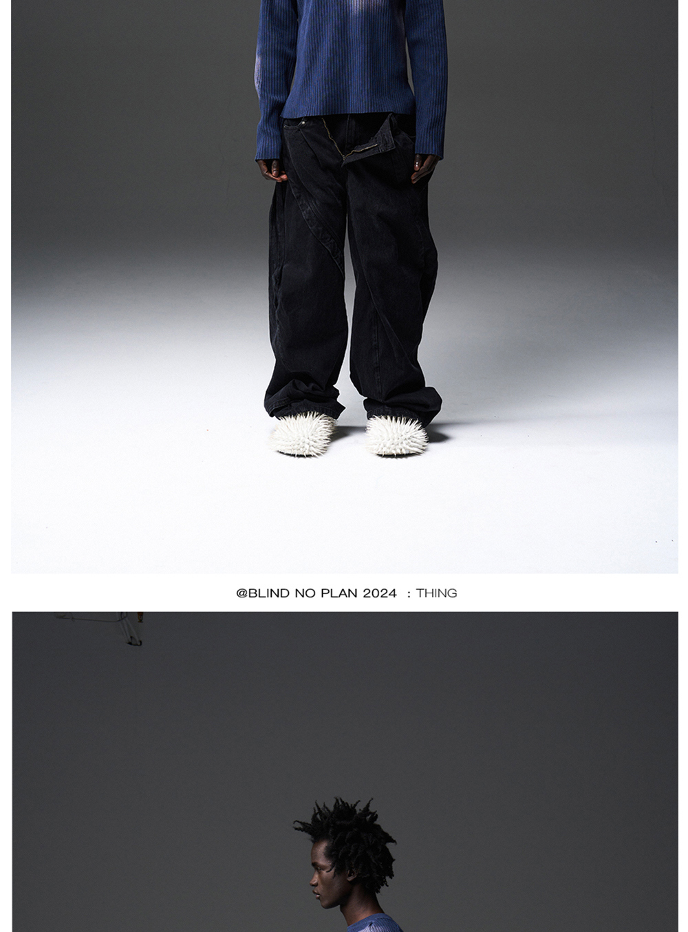 送料関税込 【BLINDNOPLAN】 gradient wash print knit sweater BLIND NO PLAN] gradient wash print knit sweater - 비엑세스