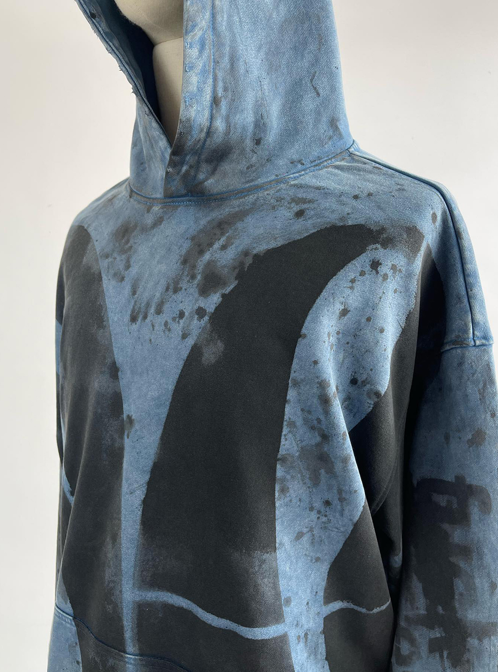 国内で当店のみ Hell System - SPLASH DISTRESSED WASHED HOODIE HELL SYSTEM] SPLASH DISTRESSED WASHED HOODIE - BCAESAR