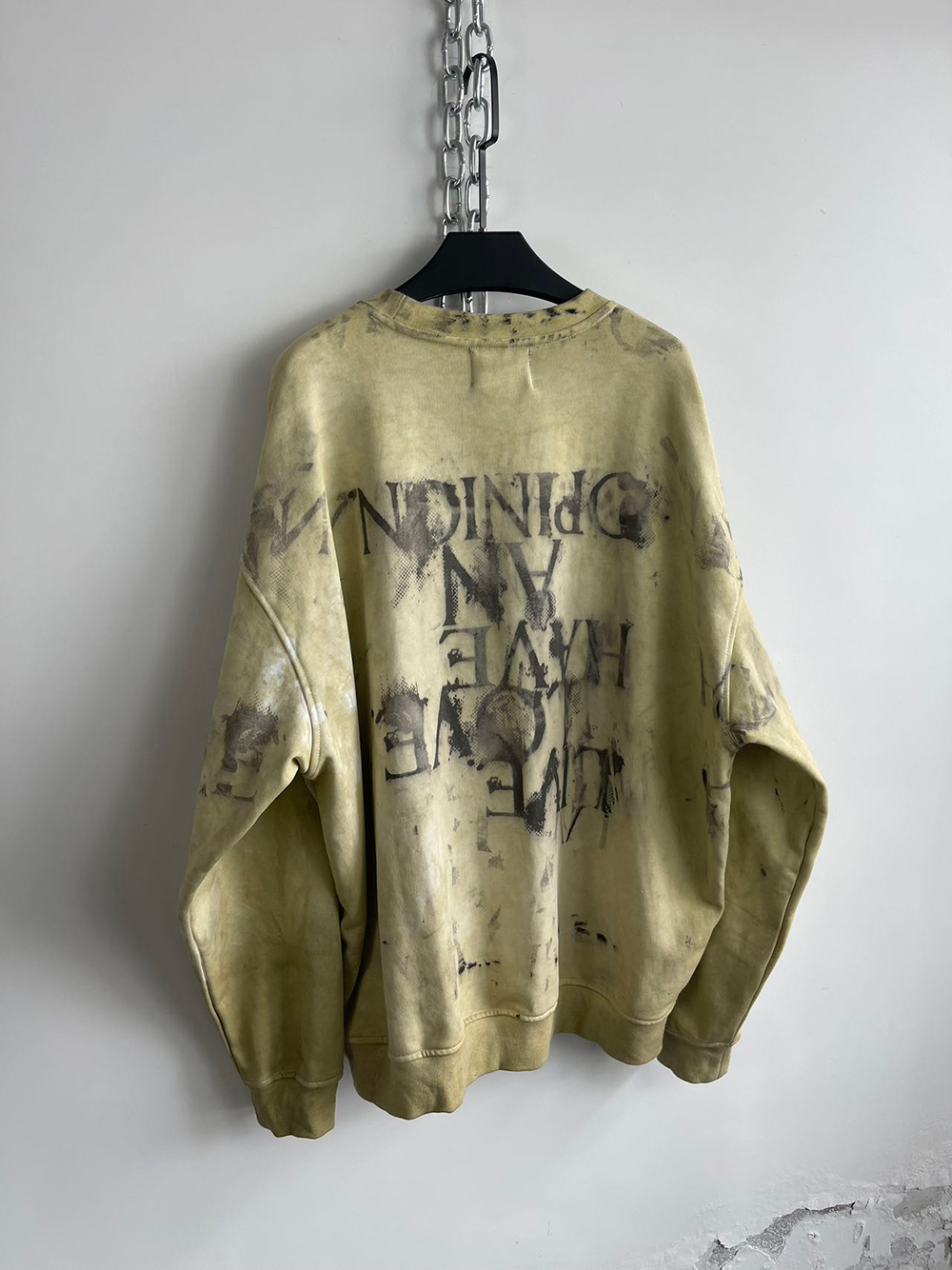 国内で当店のみ Hell System - TIE DYE PATTERN CLIP PRINT HELL SYSTEM] TIE DYE PATTERN CLIP PRINT SWEATSHIRT - BCAESAR