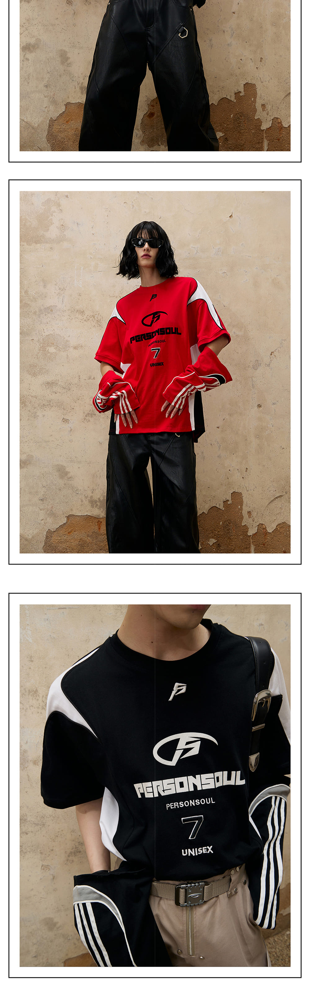 【personsoul】SPLIT SLEEVE RACING T-SHIRT Personsoul Split Sleeve Racing T-shirt - personsoul